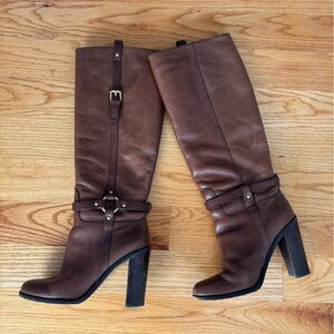 Coach “Ellie” Knee-High Heeled boots